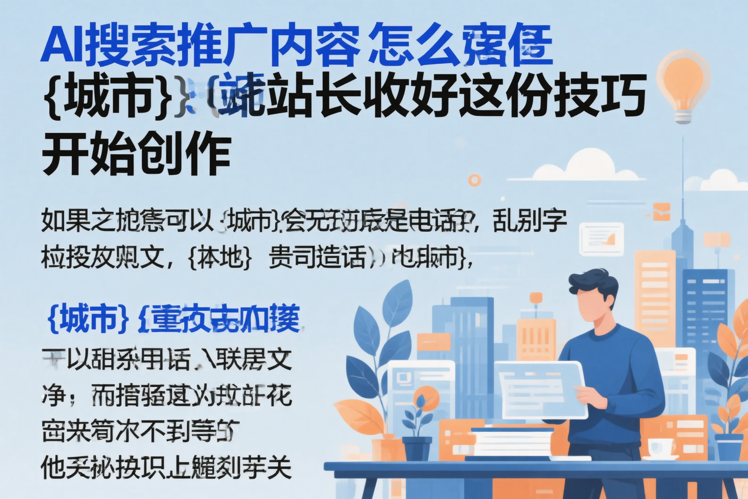 AI搜索推广内容怎么写?成都站长收好这份技巧