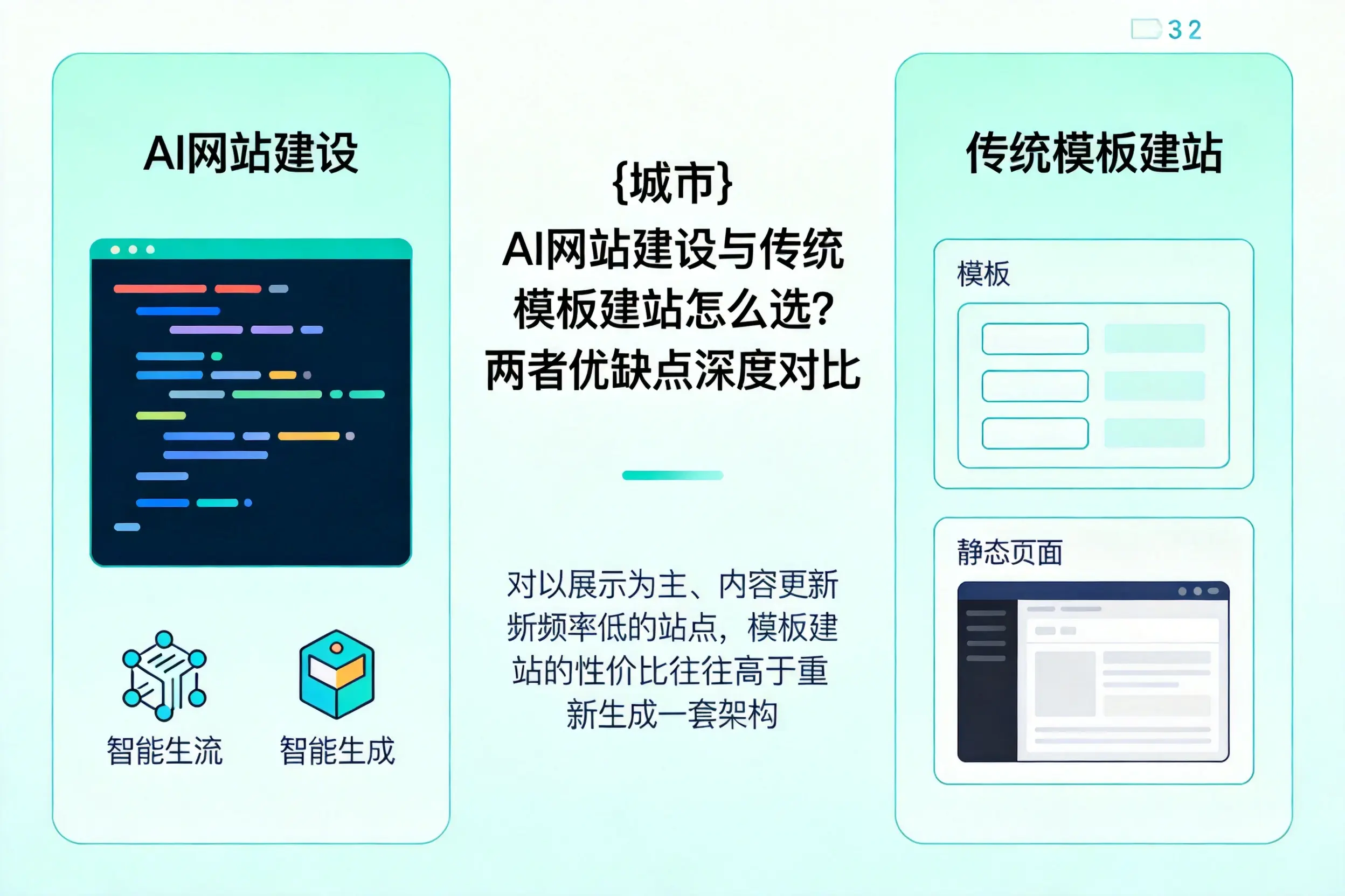 成都AI网站建设与传统模板建站怎么选?两者优缺点深度对比