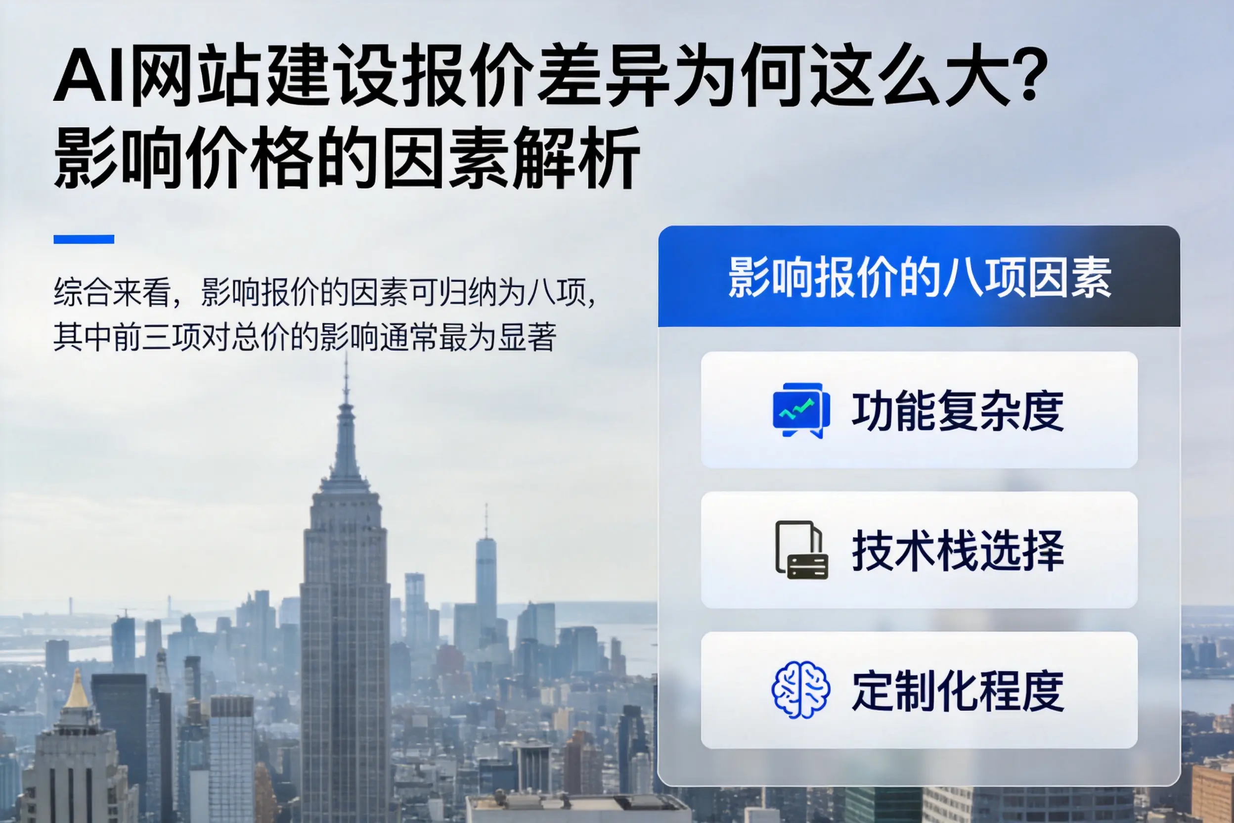 成都AI网站建设报价差异为何这么大？影响价格的因素解析