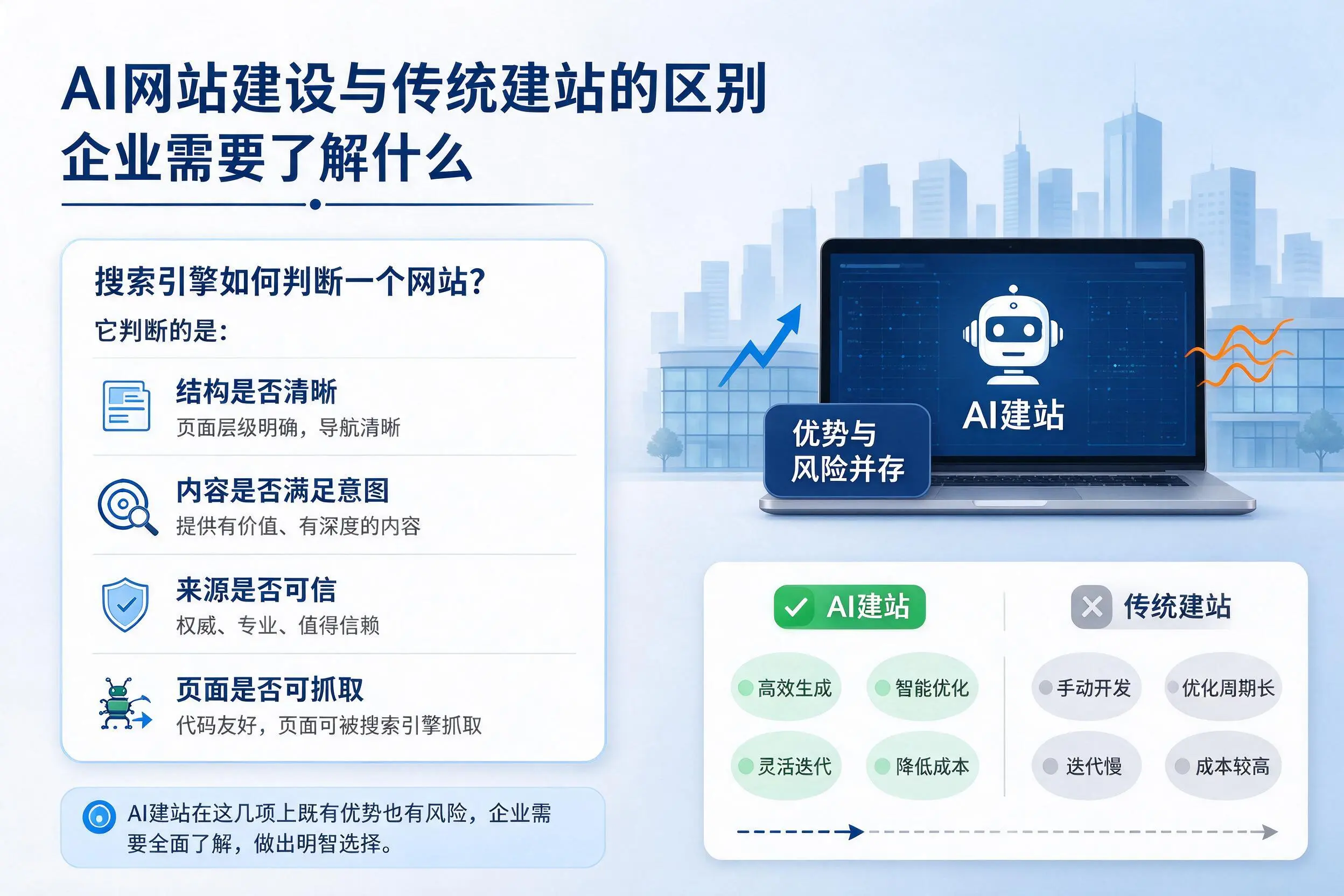 AI网站建设与传统建站的区别，成都企业需要了解什么