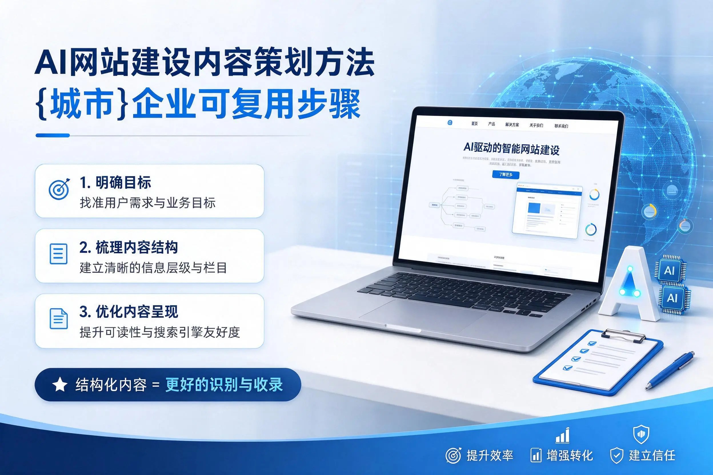 AI网站建设内容策划方法,成都企业可复用步骤