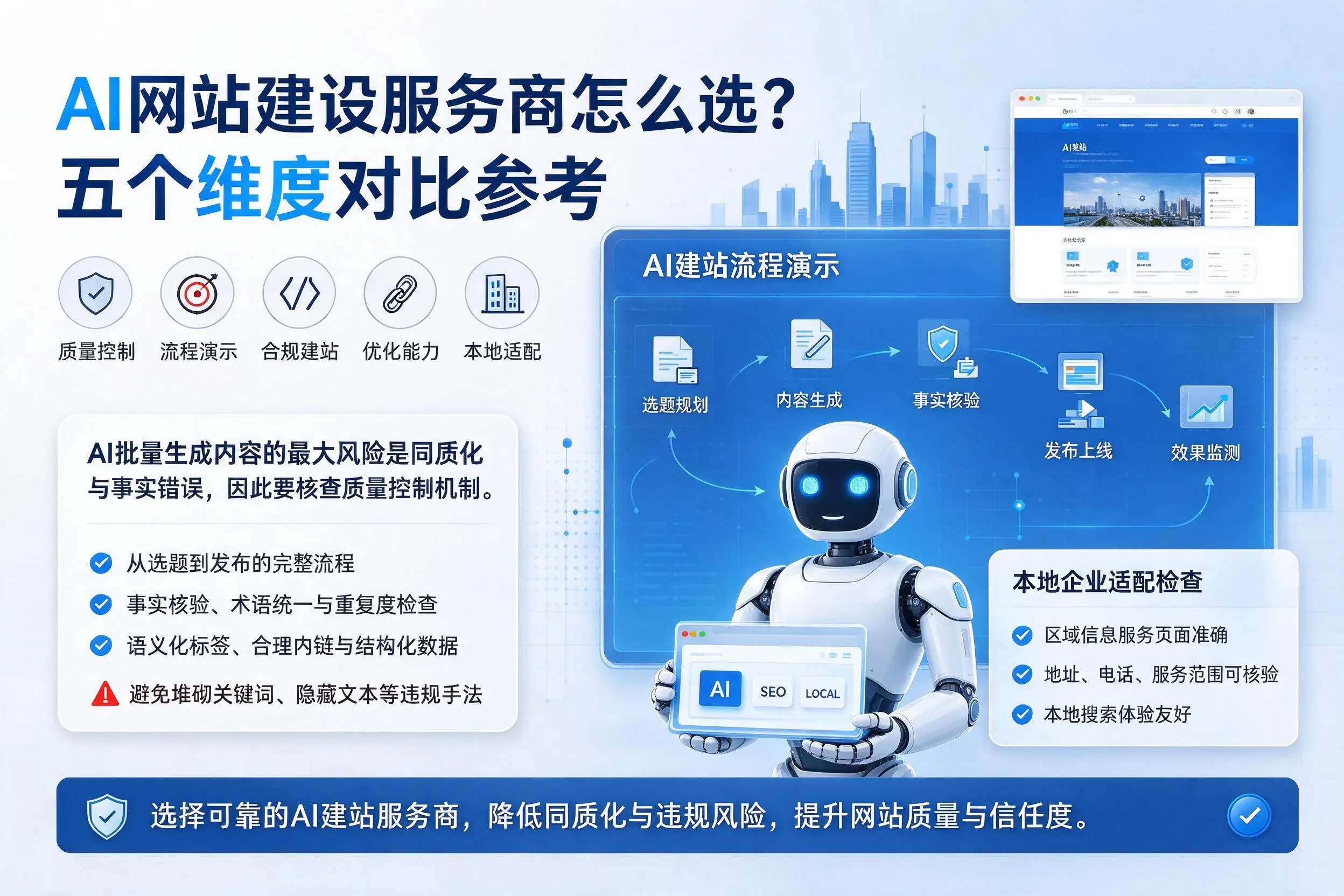 成都AI网站建设服务商怎么选？五个维度对比参考